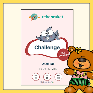 Lesmateriaal rekenchallenge zomer plus & min van auteur Raket en Co