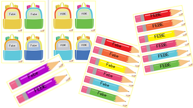 Lesmateriaal Naamkaartjes - klaswerking - school van auteur Little Play Friends slide 2