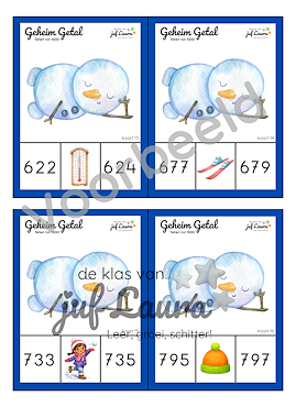 Lesmateriaal Winter - Geheim Getal - Tellen tot 1000 van auteur De klas van juf Laura slide 2