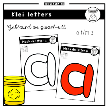 Lesmateriaal Kaartjes | Klei letters van auteur Juf Shanna
