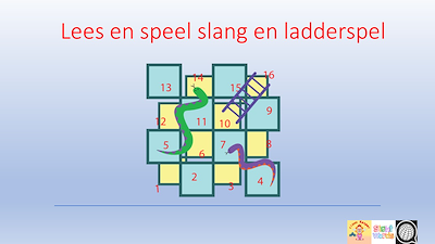 Lesmateriaal Lees en speel slang & ladderspel: kern 4 van auteur Gratis leuke leesboekjes