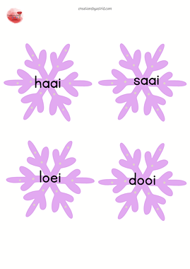 Lesmateriaal Dobbel en beweeg dictee -aai -ooi -oei van auteur Creations by Astrid slide 2