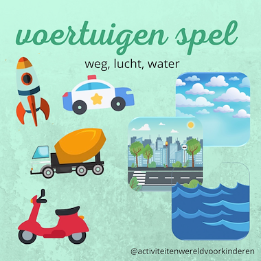 Lesmateriaal Voertuigen - voertuigen spel weg, lucht en water van auteur Nanny Melissa