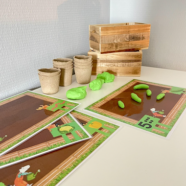 Lesmateriaal Thema De moestuin: Kleikaarten  van auteur Kleutercontent