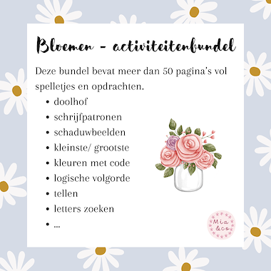Lesmateriaal Bloemen - activiteitenbundel  van auteur MiaenCo slide 3