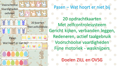Lesmateriaal Pasen -  wat hoort er niet bij? van auteur Little Play Friends