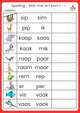 Lesmateriaal Wat mist er? kern 1 maan bewegend leren van auteur de beweegjuf slide 3