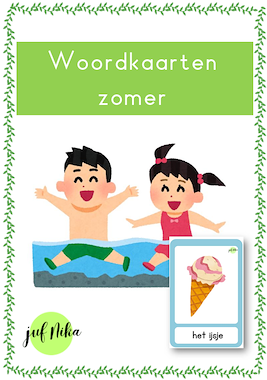 Lesmateriaal Woordkaarten zomer van auteur Juf Nika