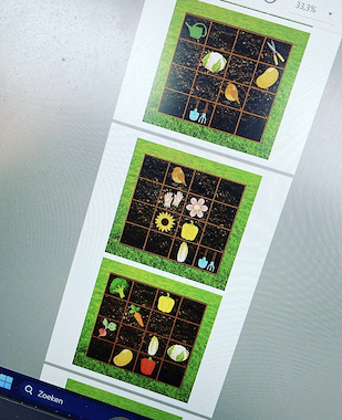 Lesmateriaal Spelletjes 'De moestuin' van auteur Juf Billie