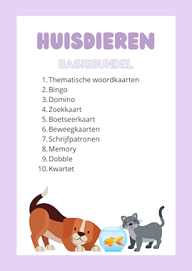 Lesmateriaal Huisdieren - Basisbundel  van auteur MiaenCo slide 2