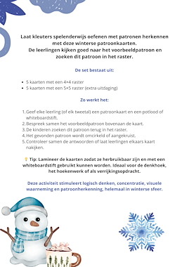 Lesmateriaal Winter Patronen Zoeken – Logisch Denken voor Kleuters van auteur Juf_C slide 2