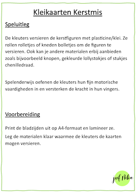 Lesmateriaal Versierkaarten Kerstmis van auteur Juf Nika slide 2