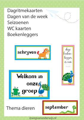 Lesmateriaal Dagritmekaarten dieren van auteur wegvanonderwijs