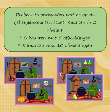 Lesmateriaal Geheugenspel De heksenkamer van auteur Jabbedabbedoe slide 2