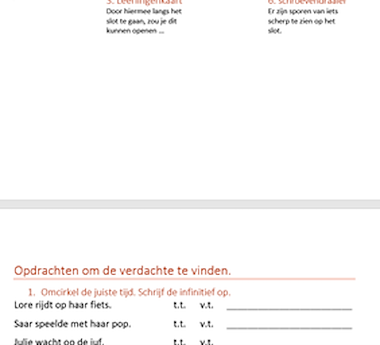 Lesmateriaal Cluedo werkwoordspelling van auteur Juf Maya De Bij slide 2