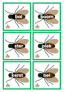 Lesmateriaal Vliegenmepperspel Kerst van auteur de beweegjuf slide 3