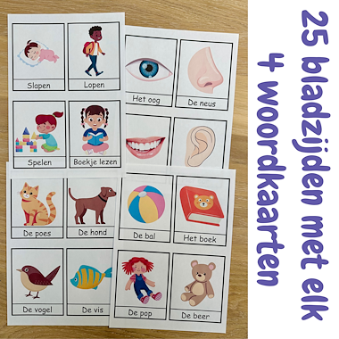 Lesmateriaal Woordkaarten set eerste 100 woorden baby peuter kleuter van auteur My Teacher Shares slide 3