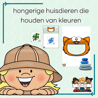 Lesmateriaal hongerige huisdieren die houden van kleuren van auteur katrotje