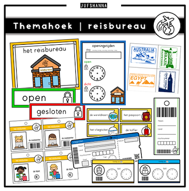 Lesmateriaal Themahoek | Het reisbureau van auteur Juf Shanna