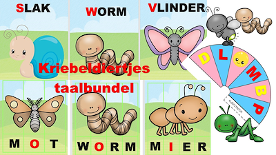 Lesmateriaal Kriebeldiertjes taalbundel van auteur Little Play Friends