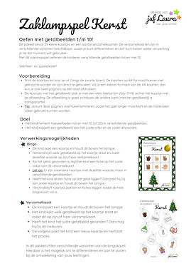 Lesmateriaal Kerst - Zaklampspel - Getalbeelden t/m 10 van auteur De klas van juf Laura slide 4