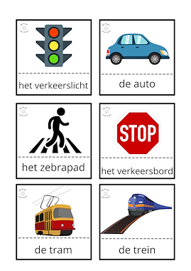 Lesmateriaal Woordenschatsfiches: het verkeer (+ beeldmateriaal) van auteur deklasvankaat slide 2