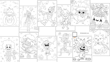 Lesmateriaal Halloween - kleurplaten van auteur Little Play Friends slide 2
