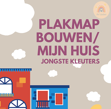 Lesmateriaal Plakmap bouwen jongste kleuters van auteur Kleuterjuf Amber