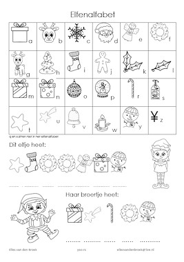 Lesmateriaal De bakkerij in Kersttijd van auteur Lessen en Illustraties Elles slide 2