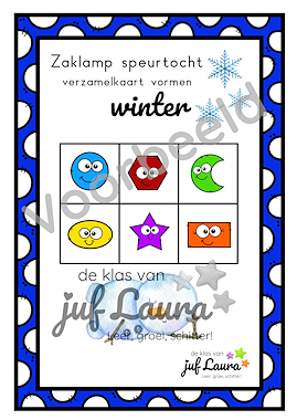 Lesmateriaal Winter - Zaklampspel - Vormen van auteur De klas van juf Laura slide 3