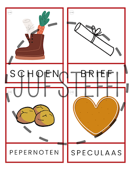 Lesmateriaal woordkaarten Sinterklaas van auteur Juf Steffi slide 3