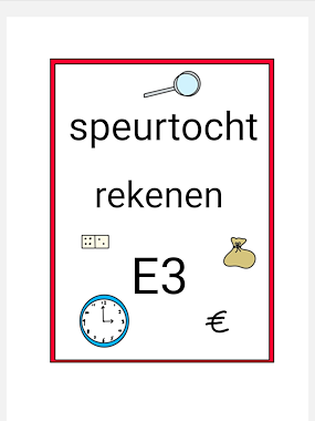 Lesmateriaal Speurtocht rekenen E3 van auteur Juf Monique