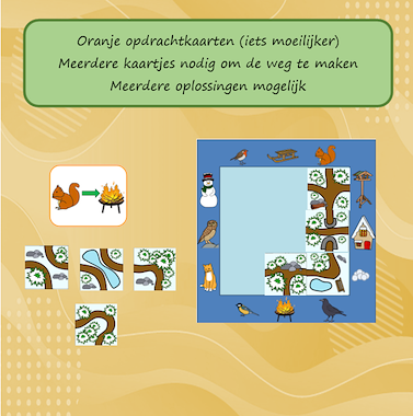 Lesmateriaal Smartgame Maak een weg Thema Winter van auteur Jabbedabbedoe slide 3
