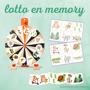 Lesmateriaal Kleine Aap - lotto/memory van auteur Nanny Melissa slide 1