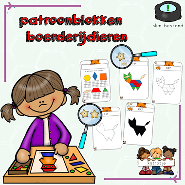 Lesmateriaal patroonblokken boerderijdieren van auteur katrotje