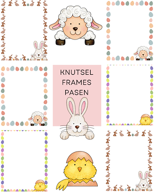 Lesmateriaal Knutselframes Pasen van auteur Little Play Friends
