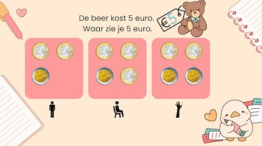 Lesmateriaal Digibordles rekenen groep 1 en 2 van auteur Juf Jaleesa en juf Tessa slide 3