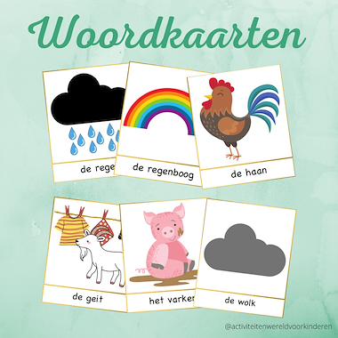 Lesmateriaal Moppereend - woordkaarten van auteur Nanny Melissa