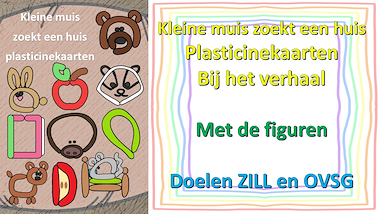 Lesmateriaal kleine muis zoekt een huis - plasticinekaarten van auteur Little Play Friends