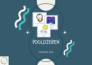 Lesmateriaal Sprekende muur - kaartjes pooldieren van auteur Juf Kathleen G
