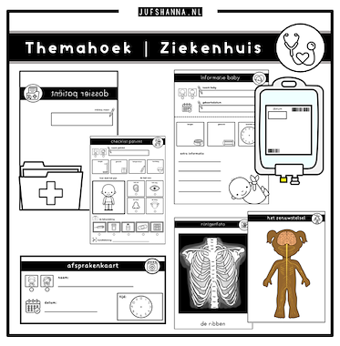 Lesmateriaal Themahoek | Ziekenhuis van auteur Juf Shanna slide 3