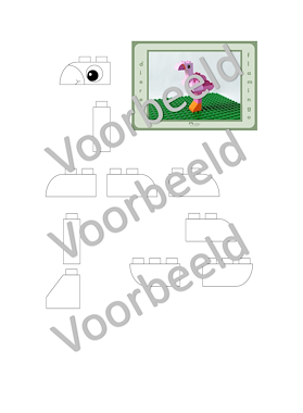Lesmateriaal Bouwtekeningen voor Duplo wilde dieren van auteur Mama Duizendpoot slide 2