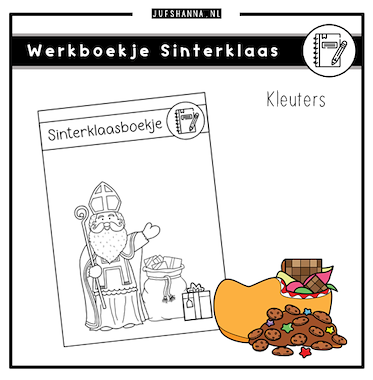 Lesmateriaal Thema Sinterklaas | Werkboekje (kleuters) van auteur Juf Shanna