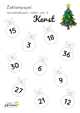 Lesmateriaal Zaklampspel Kerst - tafel 1 t/m 3 van auteur De klas van juf Laura slide 3