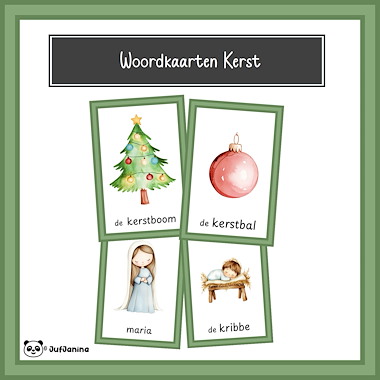 Lesmateriaal Woordkaarten Kerst van auteur Juf Janina slide 2