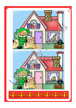 Lesmateriaal zoek de verschillen thema sinterklaas van auteur Little Play Friends slide 4