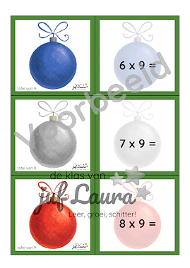 Lesmateriaal Kerst - Zaklampspel - Tafel van 7 t/m 9 van auteur De klas van juf Laura slide 2