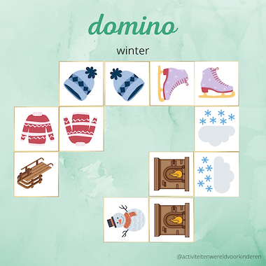 Lesmateriaal winter - domino  van auteur Nanny Melissa