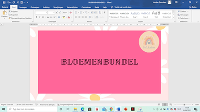 Lesmateriaal 𝔹𝕃𝕆𝔼𝕄𝔼ℕ𝔹𝕌ℕ𝔻𝔼𝕃 van auteur Kleuterjuf Amber