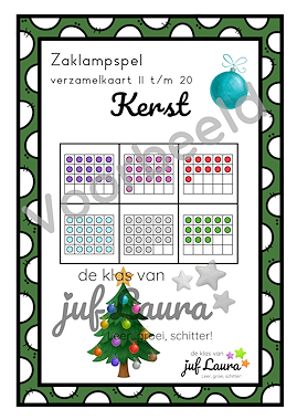 Lesmateriaal Kerst - Zaklampspel - Getalbeelden 11 t/m 20 van auteur De klas van juf Laura slide 2
